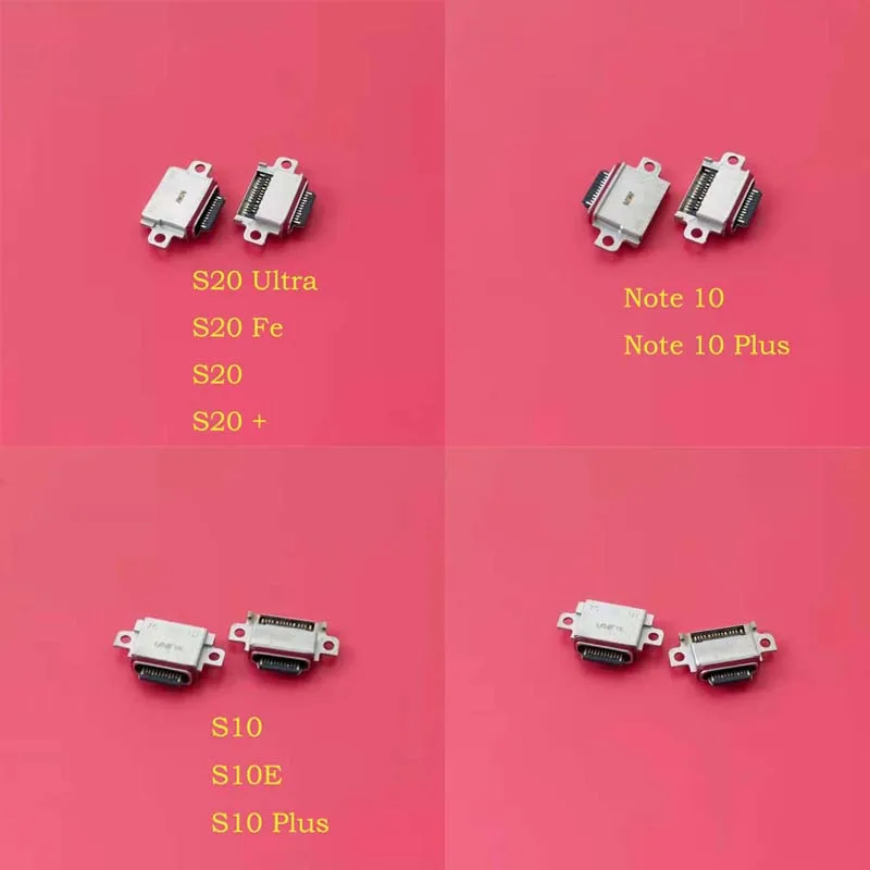 5 adet Tip-C USB Şarj Jack Konnektörü Soket Veri şarj Portu Kuyruk Fişi Samsung Galaxy S10 S20 FE Ultra Not 10 Artı S10e