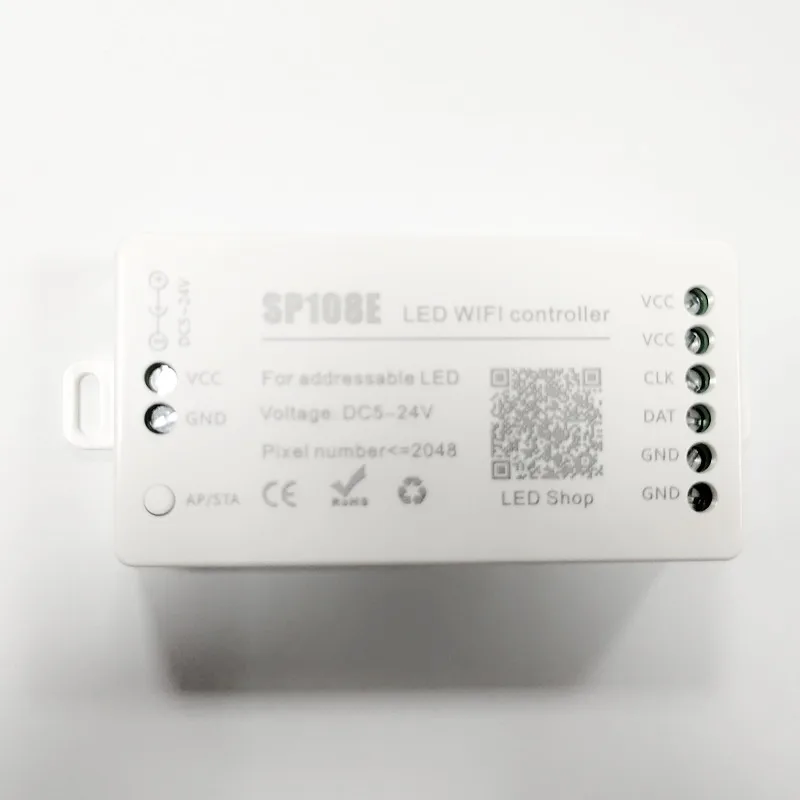 SP108E LED SPI Wıfı piksel IC Denetleyici İçin akıllı telefon APP tarafından WS2812B WS2813 SK9822 SK6812 RGBW APA102 LPD8806 Şerit DC5-24V